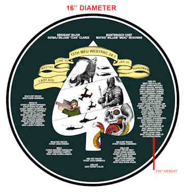 15th MEU Individual Deployment Plaque (June 23 – Jan 25) - VMM-165